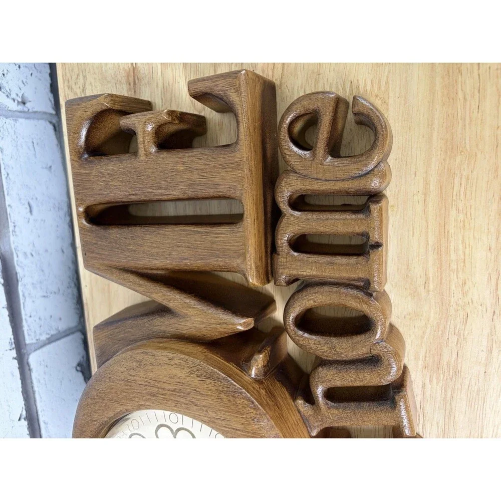 Home Sweet Home Wall Clock Burwood Vintage Working Mint